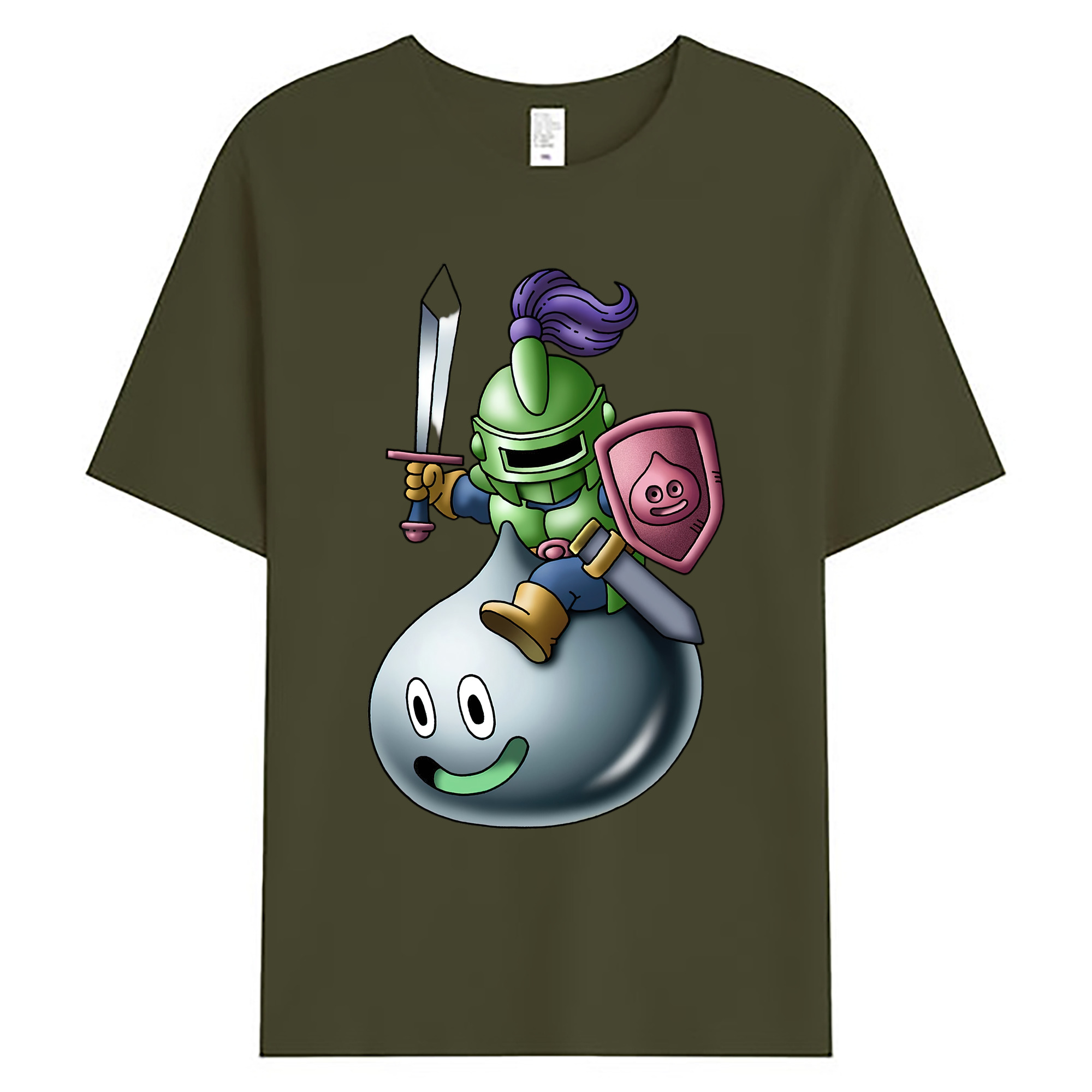 （画像用） ドラゴンクエスト Doragon Kuesuto Dragon Quest 綿100％ メンズ半袖Tシャツ｜肌触りやわらか＆通気性